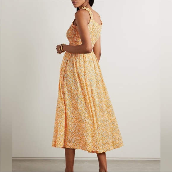 NWT Doen Emmaretta Dress in Clementine Daisy Fields - Picture 3 of 10